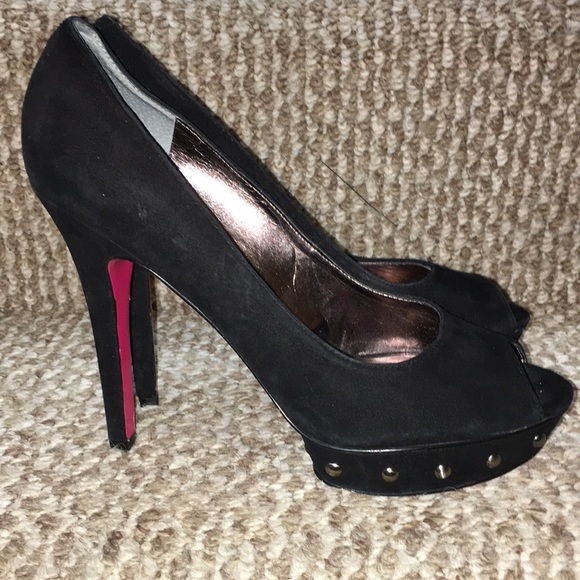 Paris Hilton Shoes - Paris Hilton Red Bottom real sueded NWT platform pumps